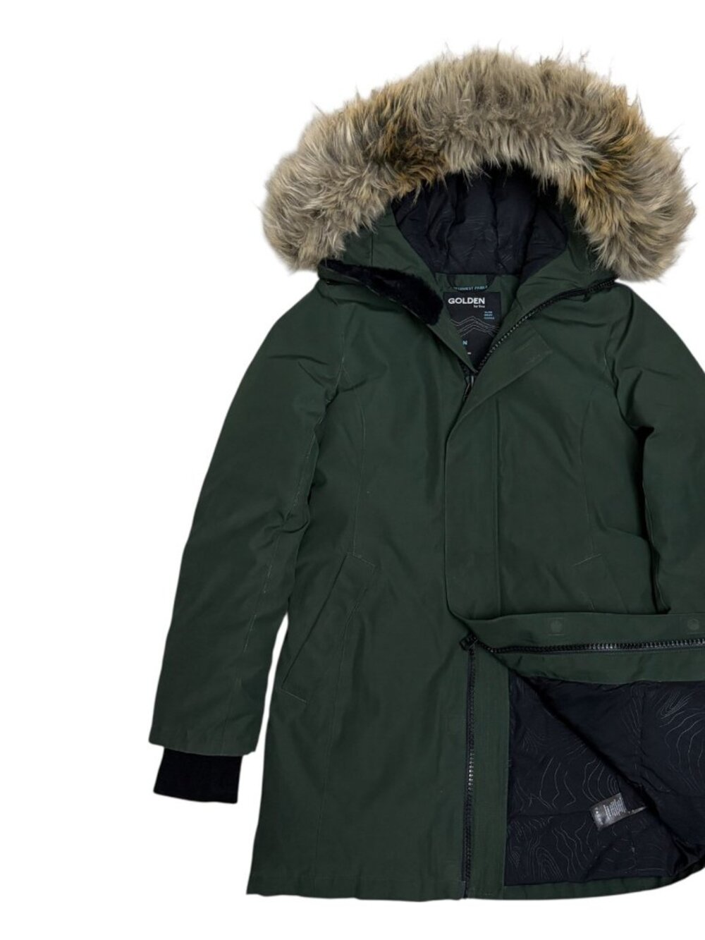 ARITZIA TNA GOLDEN Haven Parka Faux Fur GOOSE DOWN FILL Winter Puffer Coat XS